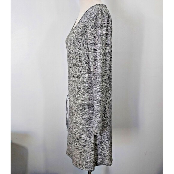 Daily Ritual Dress Women XL Super Soft Stretch Gray Drawstring Waist Long Sleeve - Picture 5 of 12
